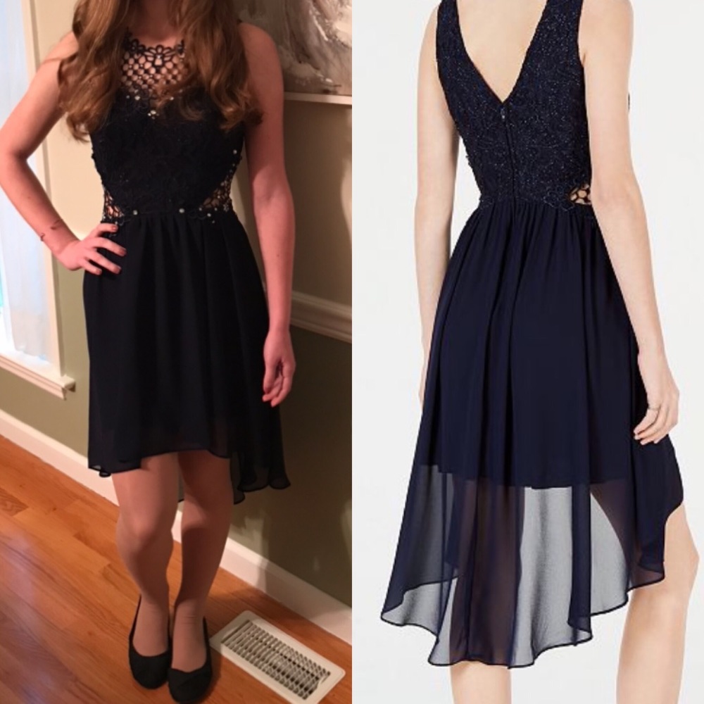 City Studio Juniors Size 3 Dress Navy Color